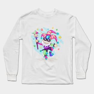 Cheerful cartoon joker Long Sleeve T-Shirt